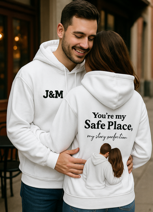 You’re my safe place Couples Hooded Sweatshirt