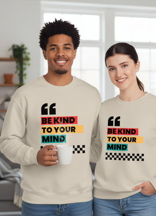 Be Kind Colorful Motivational Crewneck Sweatshirt