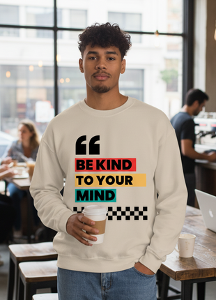 Be Kind Colorful Motivational Crewneck Sweatshirt