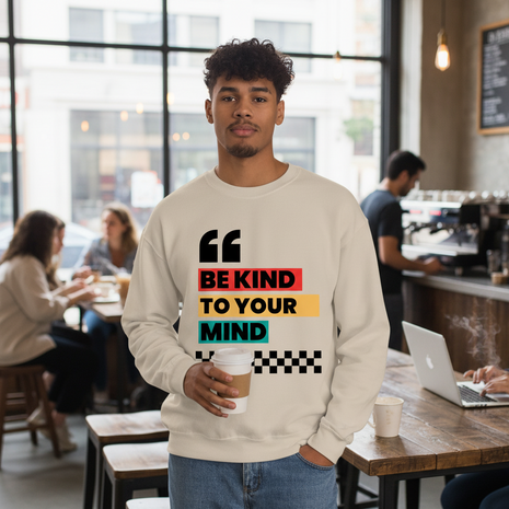 Be Kind Colorful Motivational Crewneck Sweatshirt