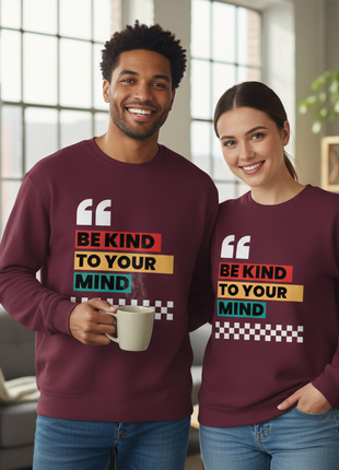 Be Kind Colorful Motivational Crewneck Sweatshirt