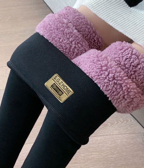 Women's Fashion Outerwear Winter Fleece-lined Thick Warm Pants