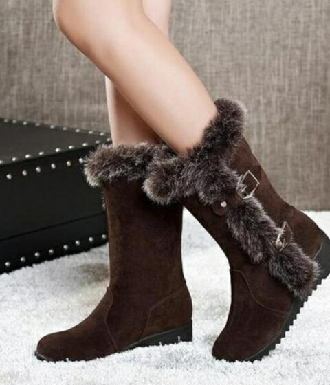 Fur Mid-Calf Boots