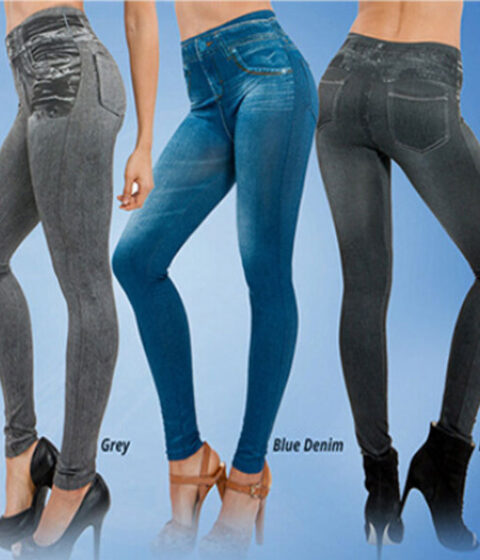 Pocket Corset  Denim Leggings