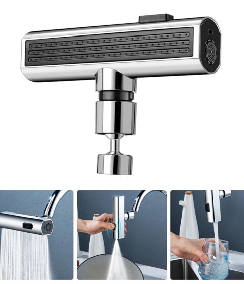 Kitchen Faucet Waterfall Outlet Splash Proof Universal Rotating Bubbler Multifunctional Water Nozzle Extension Kitchen Gadgets