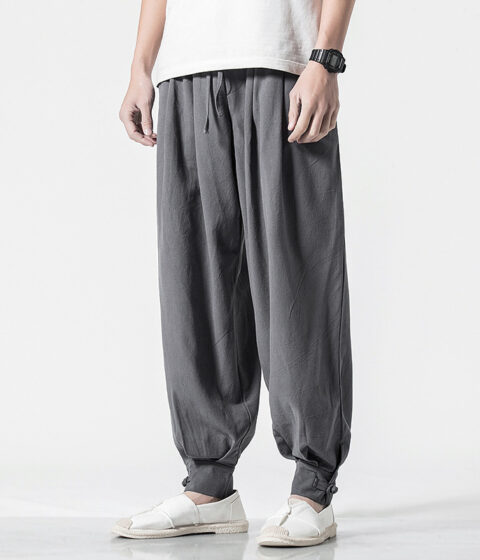 Cotton and Linen Casual Trousers