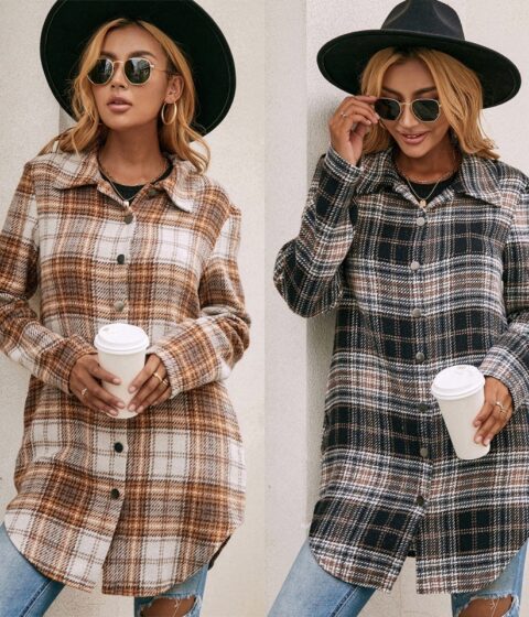 Casual Loose Plaid Jacket