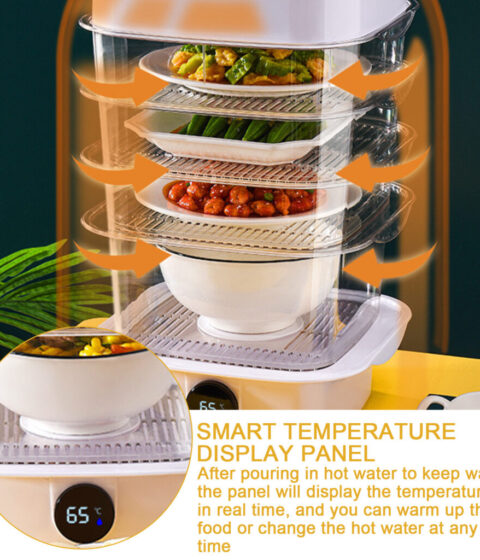 Multi-layer Dish Cover Heat Preservation Kitchen Cover Dining Table Leftover Storage Box Transparent Stack Cooking Hood Steamer