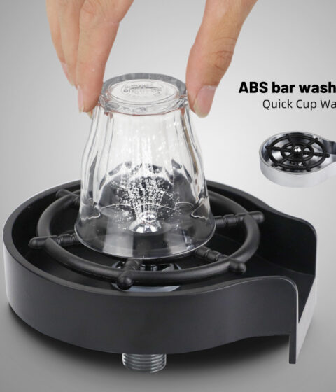 Bar Counter Cup Washer Sink High-pressure Spray Automatic Faucet Coffee Pitcher Wash Cup Tool Kitchen