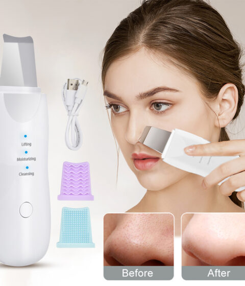 Ultrasonic Skin Scrubber Deep Face Cleaning Machine Peeling Shovel