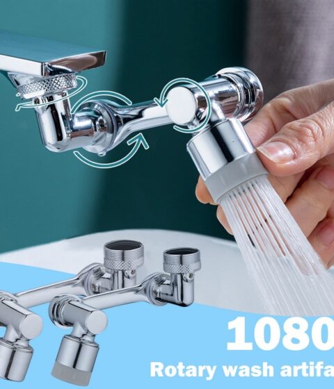 Universal 1080 Swivel Faucet Aerator Multifunction Faucet Extender Universal Swivel Splash Resistant Shower