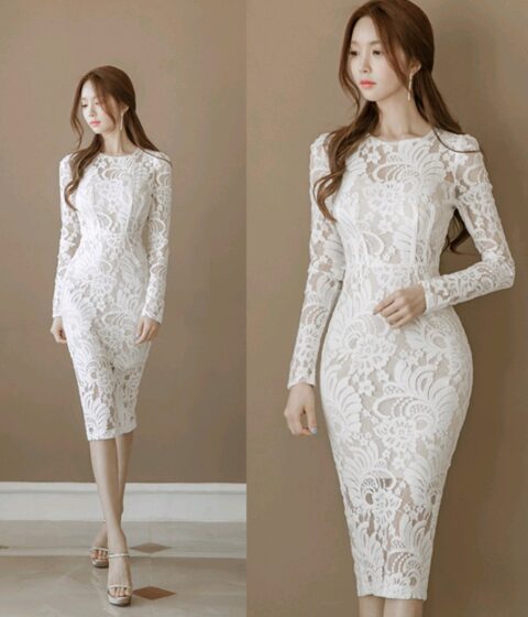 Round Neck Lace Fashion Dress