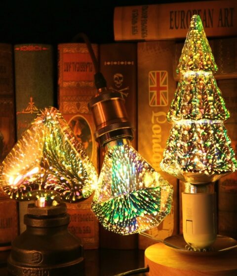 3D Fireworks Decorative Light Bulb Christmas Lights Christmas Home Decorations